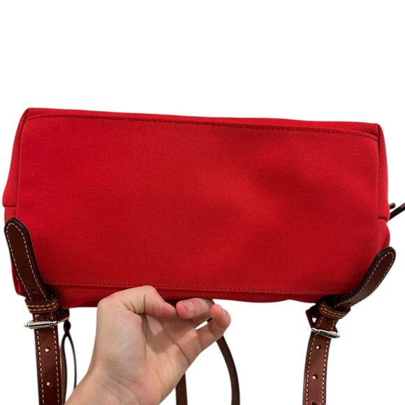 Dooney & Bourke Nylon Flap Backpack In Red - Picture 5 of 12